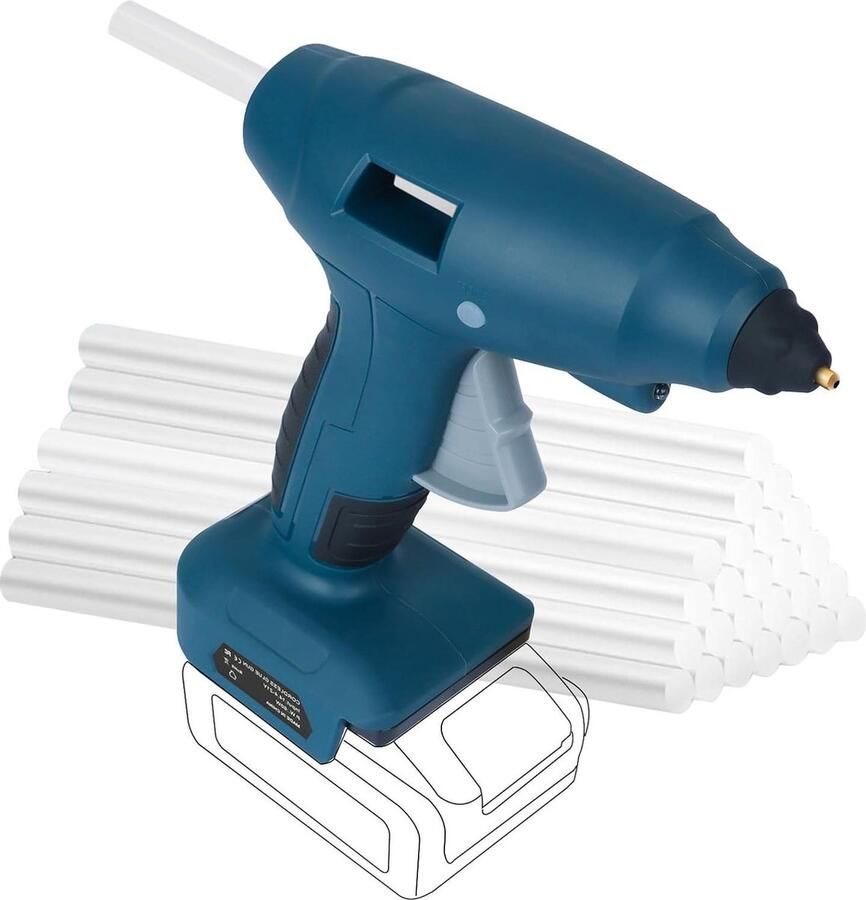 Accu lijmpistool 11mm voor Makita 18v accu Inclusief 25 lijmpen