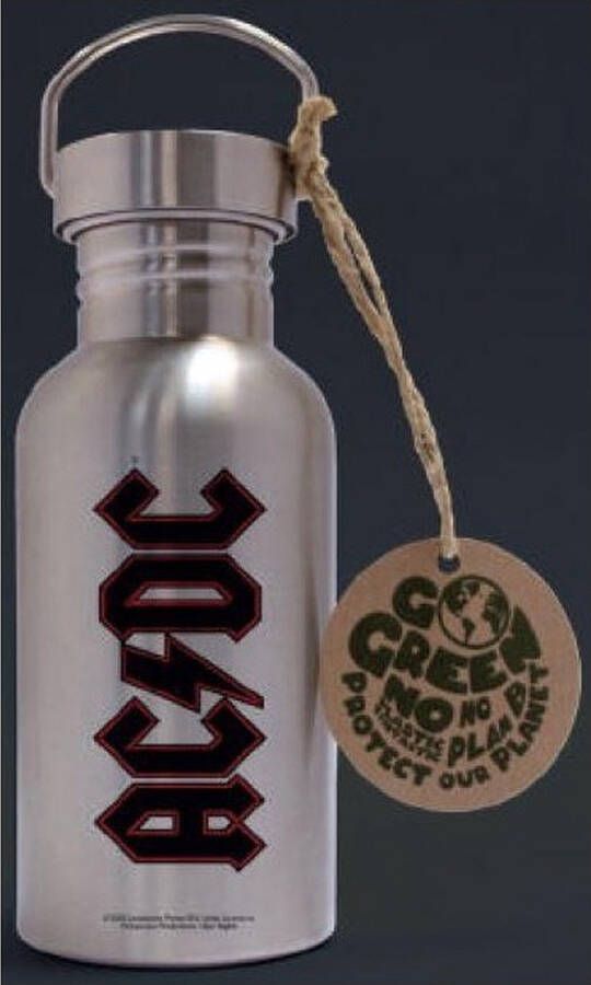 Merkloos Sans marque ACDC Logo Aluminium waterfles 500ml