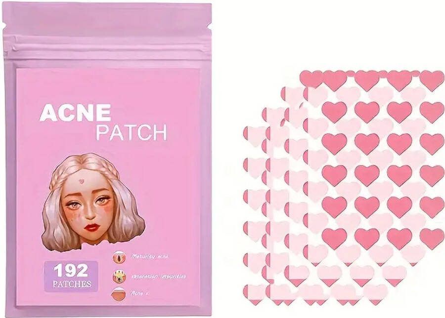 Acne Patches voor Dag en Nacht Puisten Verwijderaar Huidreiniger 192 Stuks Pukkel Pleister hartvormig- Pimple Patch die Onzuiverheden Absorbeert Acneverzorging