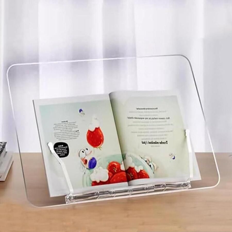 Acryl boekenstandaard lezen draagbare boekhouder bureau verstelbaar leerboekstandaard document recept kookboek muziekboek