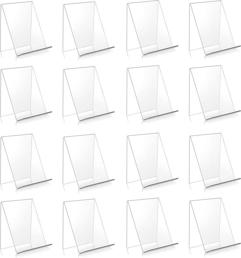 Acryl Boekenstandaard Transparant 16 Stuks Schuine Brochurestandaard Telefoons Borden Brochures Menuposters Tijdschriften