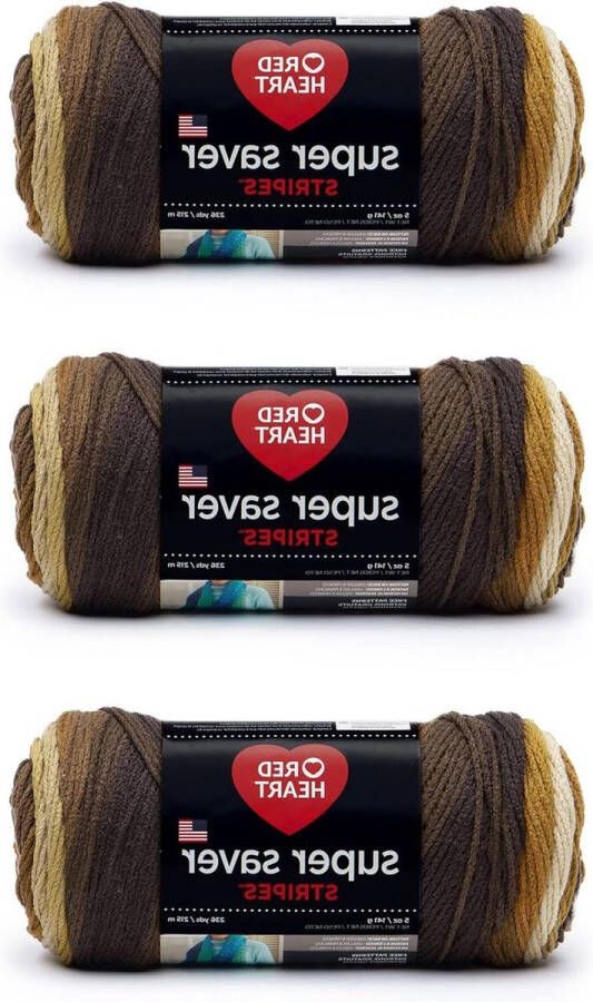 Acryl Latte Streep Garen Pack van 3