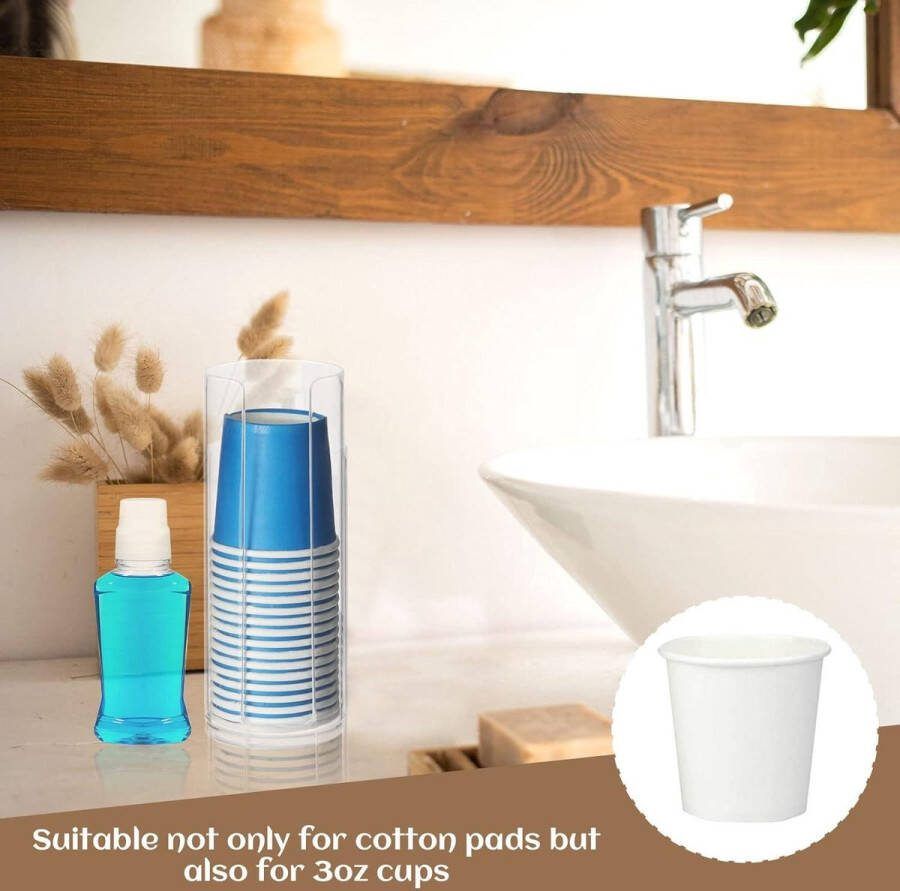Acryl wattenstaafjes dispenser 5 stuks apothekersglas badkamer organizer make-up opslag wattenbol houder