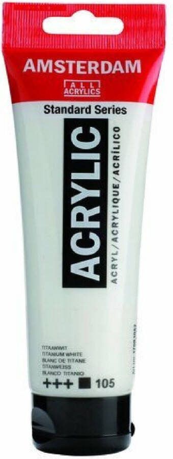 Acrylverf 105 Titaanwit 120ml Amsterdam 1 stuk