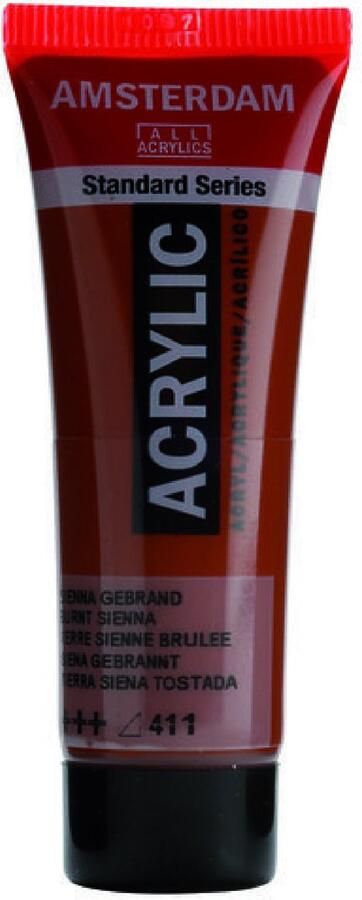 Acrylverf 411 Sienna Gebrand 20ml Amsterdam 1 stuk