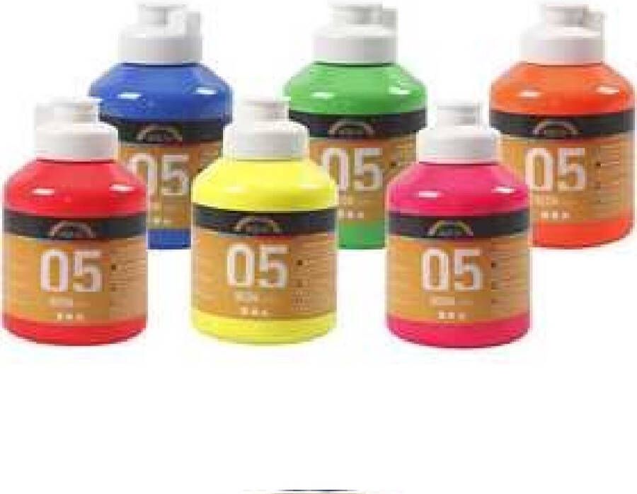 Acrylverf Neon Kleuren A-color 6x500 ml