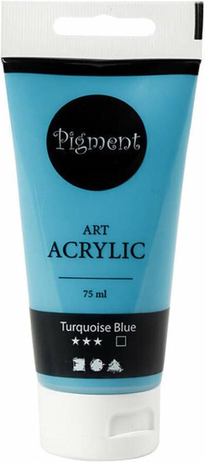 Pigment Art Acrylverf Turquoise Blue Dekkend 75 ml 2 stuks