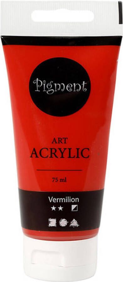 Acrylverf Vermilion Semi-dekkend Pigment Art 75 ml