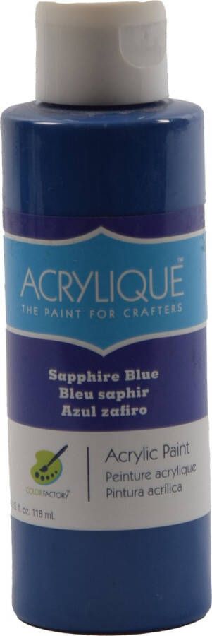 Merkloos Acrylverf waterbasic''Sapphire blue blauw 118ml Sneldrogend waterbasis Permanent