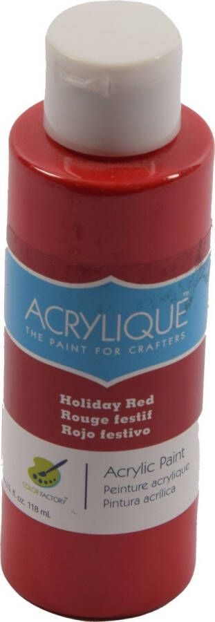 Acrylverf waterbasis holiday Red Rood 118ml Sneldrogend waterbasis Permanent