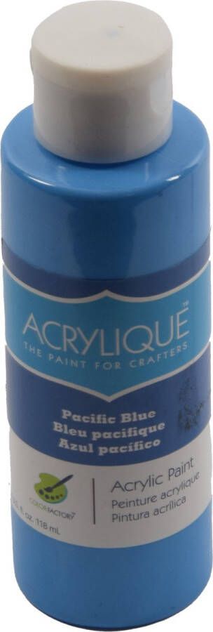 Merkloos Acrylverf waterbasis Pacific blue Pacifisch blauw 118ml Sneldrogend waterbasis Permanent