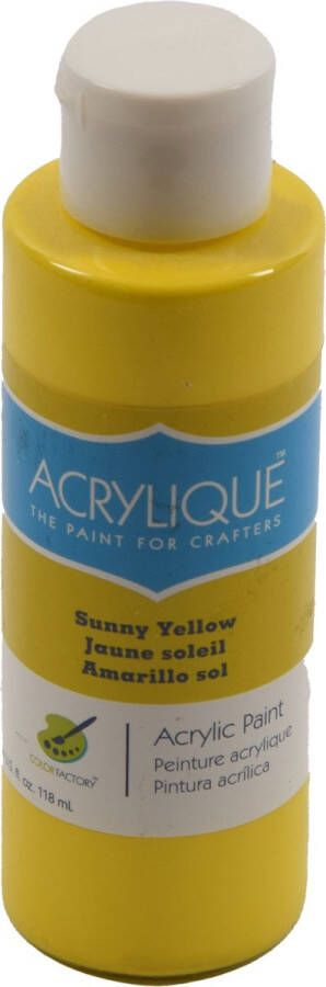 Acrylverf waterbasis Sunny Yellow zonniggeel 118ml Sneldrogend waterbasis Permanent