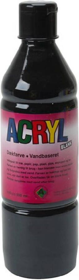 Acrylverf Zwart ACRYL 500 ml