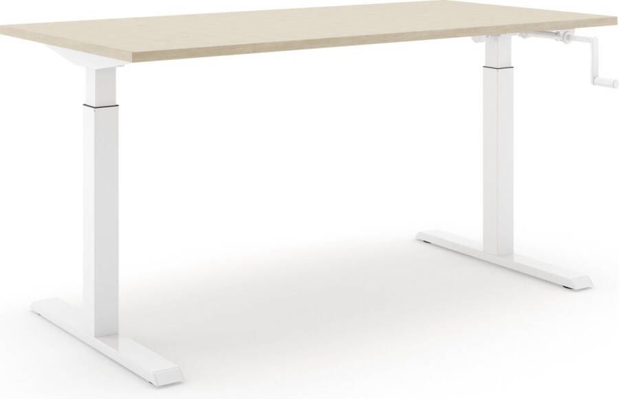 Actiforce SLS 370 HC Zit-sta bureau Wit eiken Handslinger 160x80