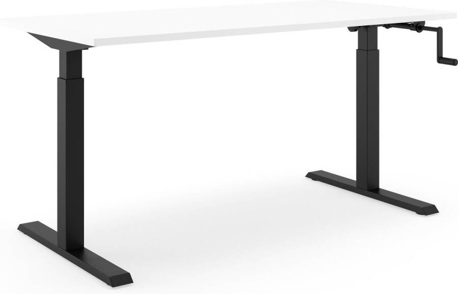 Actiforce SLS 370 HC Zit-sta bureau Zwart wit Handslinger 120x80