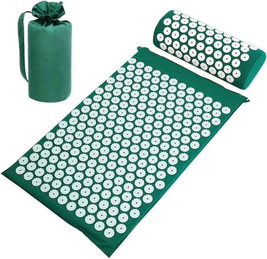 Acupressuurmat & kussenset voor massage wellness ontspanning spieren ontspanning na sport met draagtas
