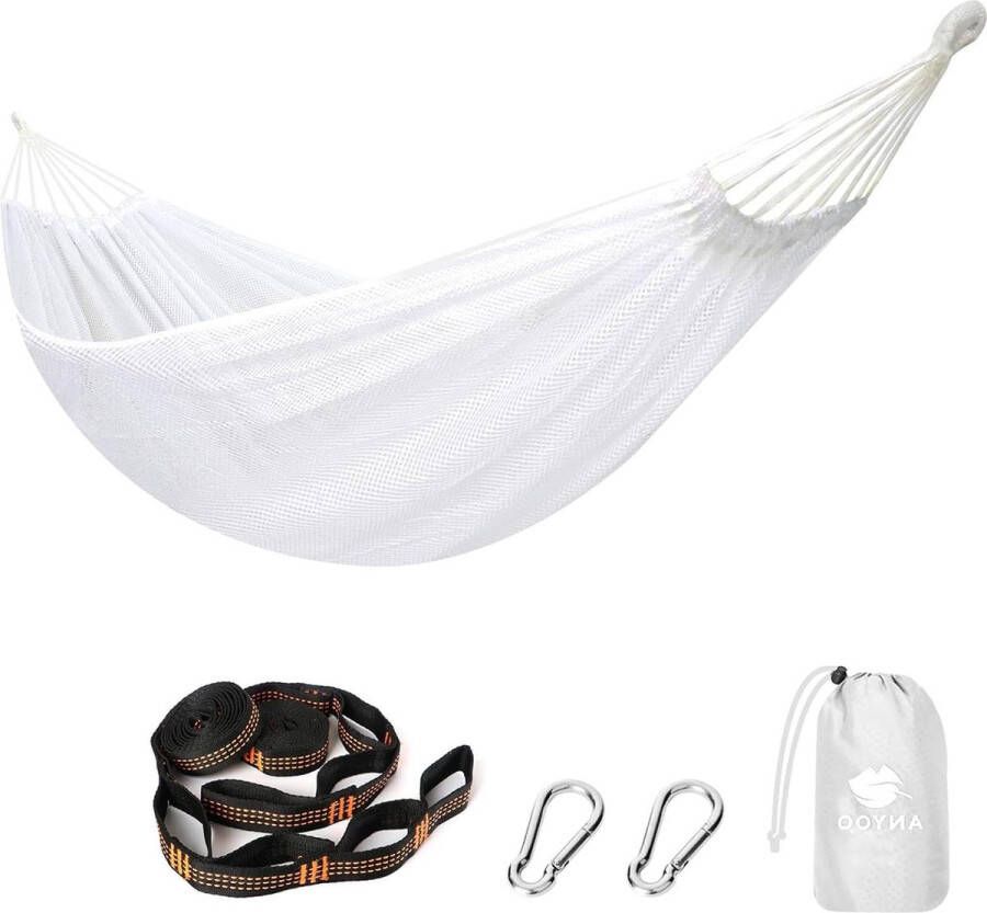 Ademende Stof Camping Hangmat Draagbare Hangmat met Boomriemen Tot 450 Lb Voor Tuin Buiten Indoor Patio Achtertuin
