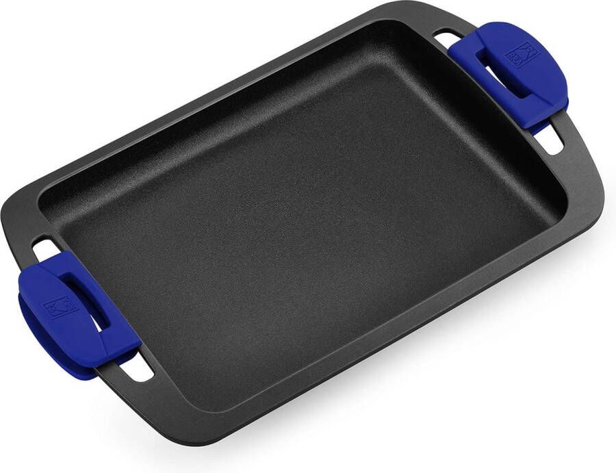 Advance grillplaat 40 cm gegoten aluminium met antiaanbaklaag PFOA-vrij superversterkt hoge kras- en slijtvastheid geschikt voor inductiekookplaten [exclusief bij Amazon]