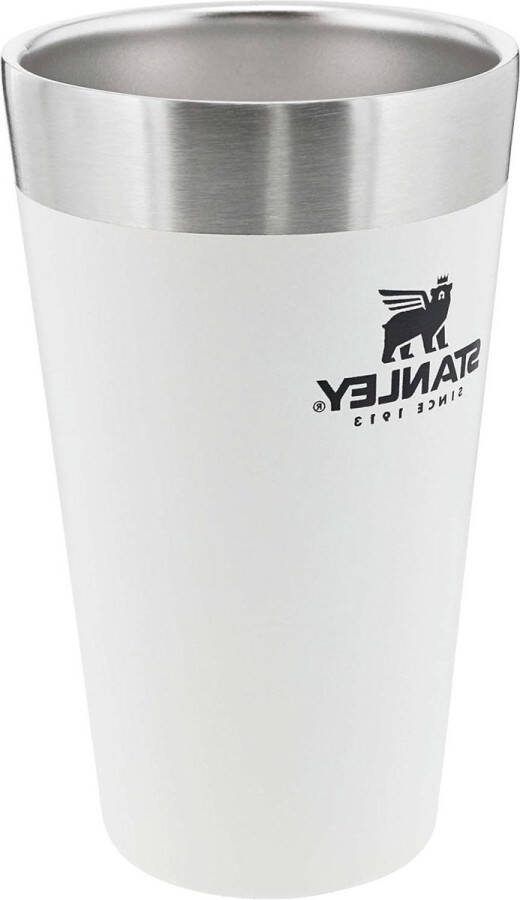 Adventure Stacking Beer Pint 0.47L Polar White met Dubbelwandige Isolatie Houdt bier 4 Uur Koud Bierglas stapelt oneindig Lekvrij Vaatwasserbestendig