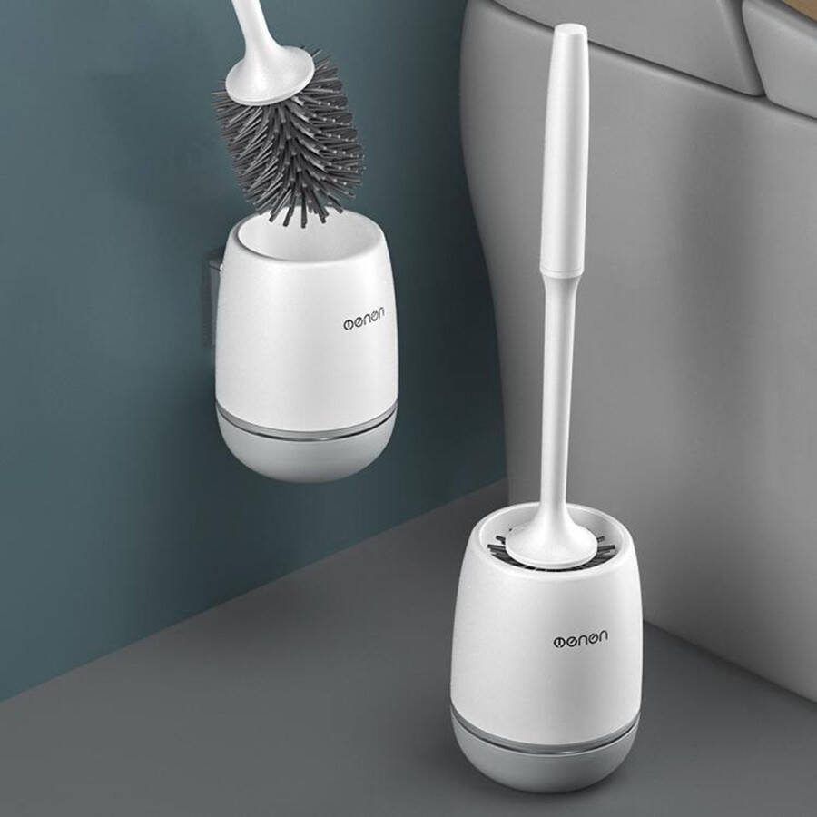 Aenon wc borstel Duurzaam Luxe Zelfklevende Toiletborstel Met Houder Zelfreinigende wc borstel