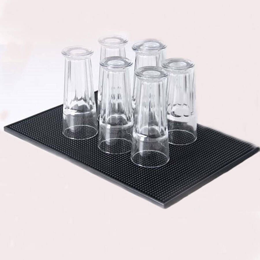 Afdruipmat 2 stuks milieuvriendelijk en antislip droogpad bar glazen afdruipmat rubber droogmat servies voor koffie bar club keuken restaurants toonbanken afdruipmat voor servies