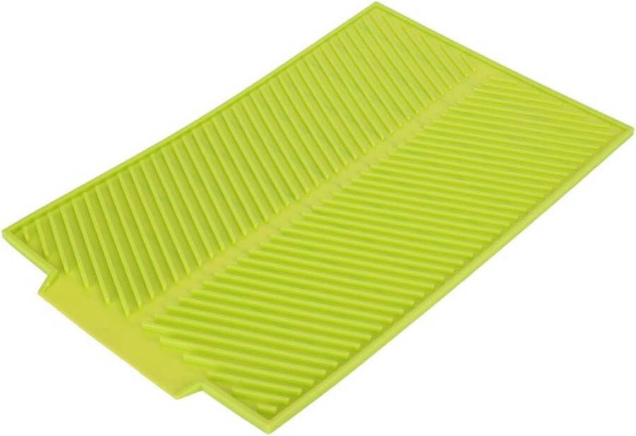Afdruipmat siliconen droogbord pad gemakkelijk te reinigen vaatwasmachinebestendig hittebestendig milieuvriendelijk (groen)