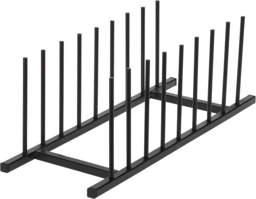 Bigbuy Home Afdruiprek voor Keukengootsteen Zwart Metaal (34 5 x 12 5 cm)