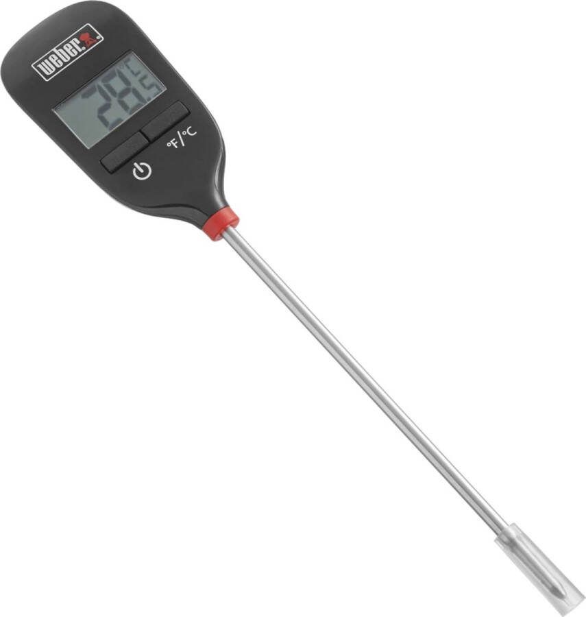 Afleesbare Thermometer Digitale Thermometer & Sonde Vleesthermometer Snelle En Exacte Sonde Met Beveiligingskapje Voor De Naald Zwart