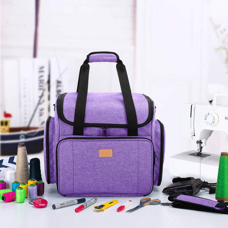 Afneembare naaimachine trolley naaimachinetrolley met afneembare onderlegger naaimachinetas voor naaimachine en accessoires (slechts één lege tas inbegrepen)