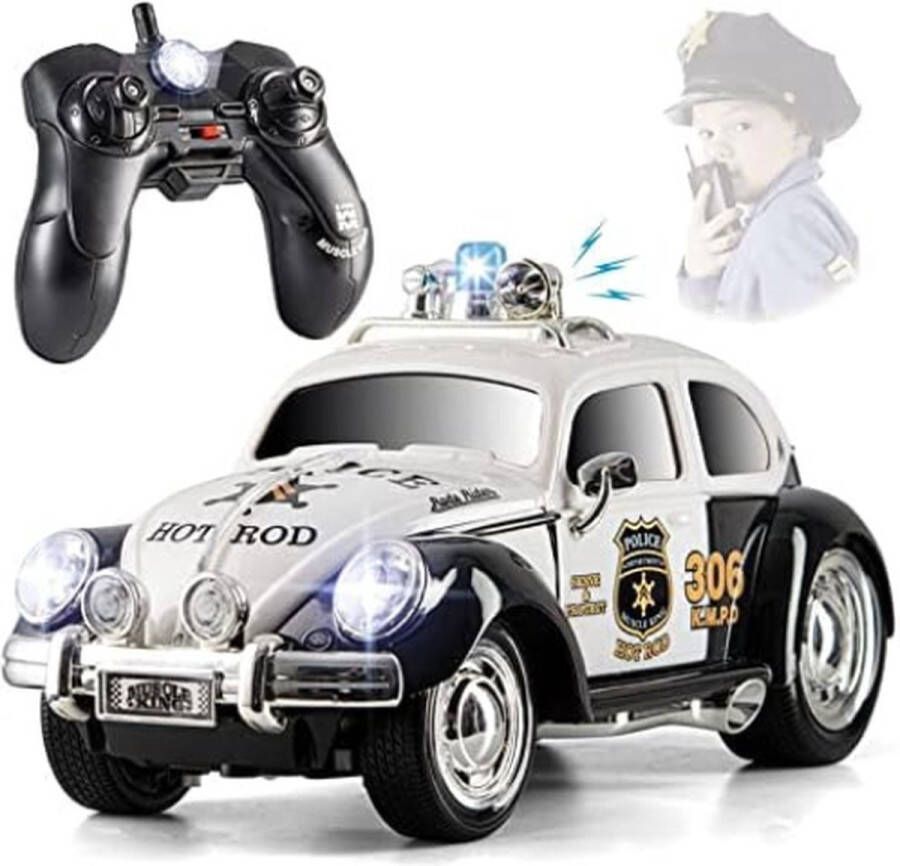 Afstandsbestuurbare Auto Bestuurbare Auto Politieauto Schaal 1:16 Politievoertuigen RC Auto Speelgoed Auto Met Licht En Geluid