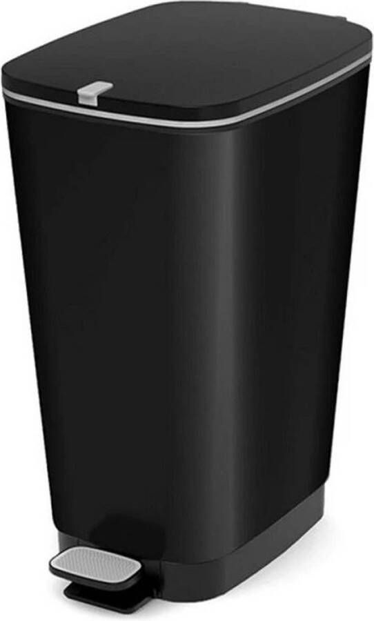 Afvalbak Chic 50 liter in zwart plastic 29x44 5 x 60 5 cm Made in Italy