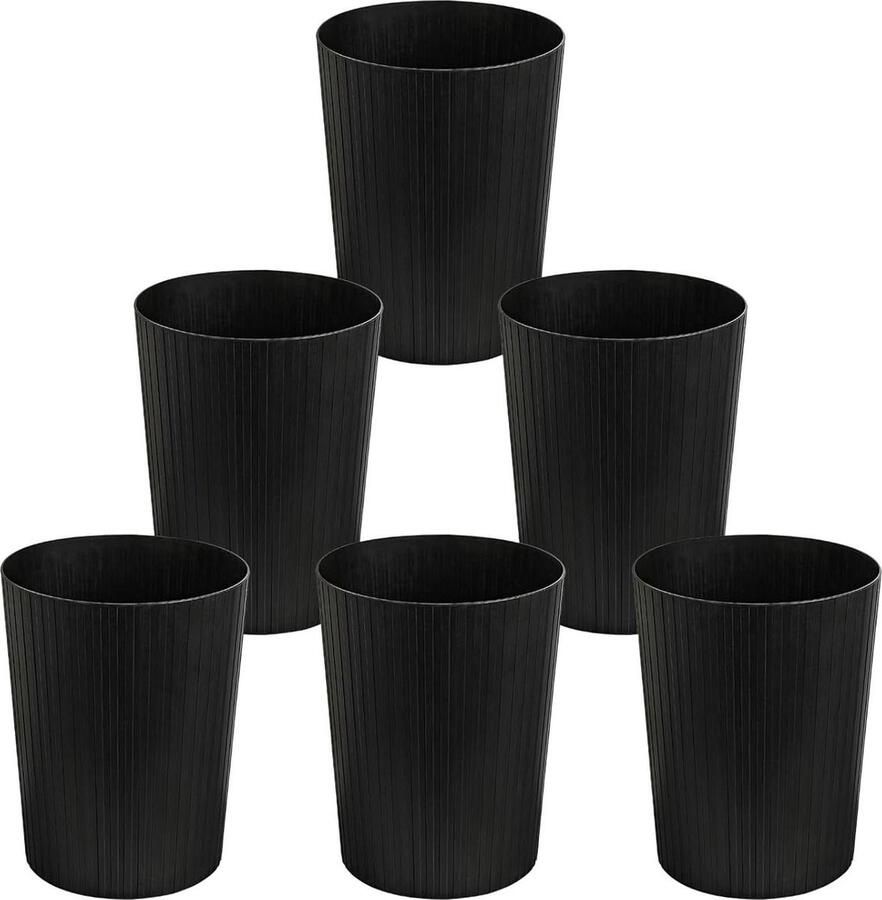 Afvalmand Prullenbak Afvalmand Papierbak Vuilnisbak 7.2L Set voor Badkamers Keuken Thuiskantoren Slaapzalen zwart