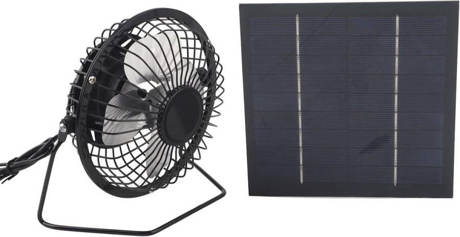 Afvoerventilator op zonne-energie USB-mini-ventilator met zonnepaneel 5 W mini-zonnepaneel met draagbare ventilator fotovoltaïsch zonnepaneel set voor kleine kippenhokken kassen schuren energiezuinige ventilator