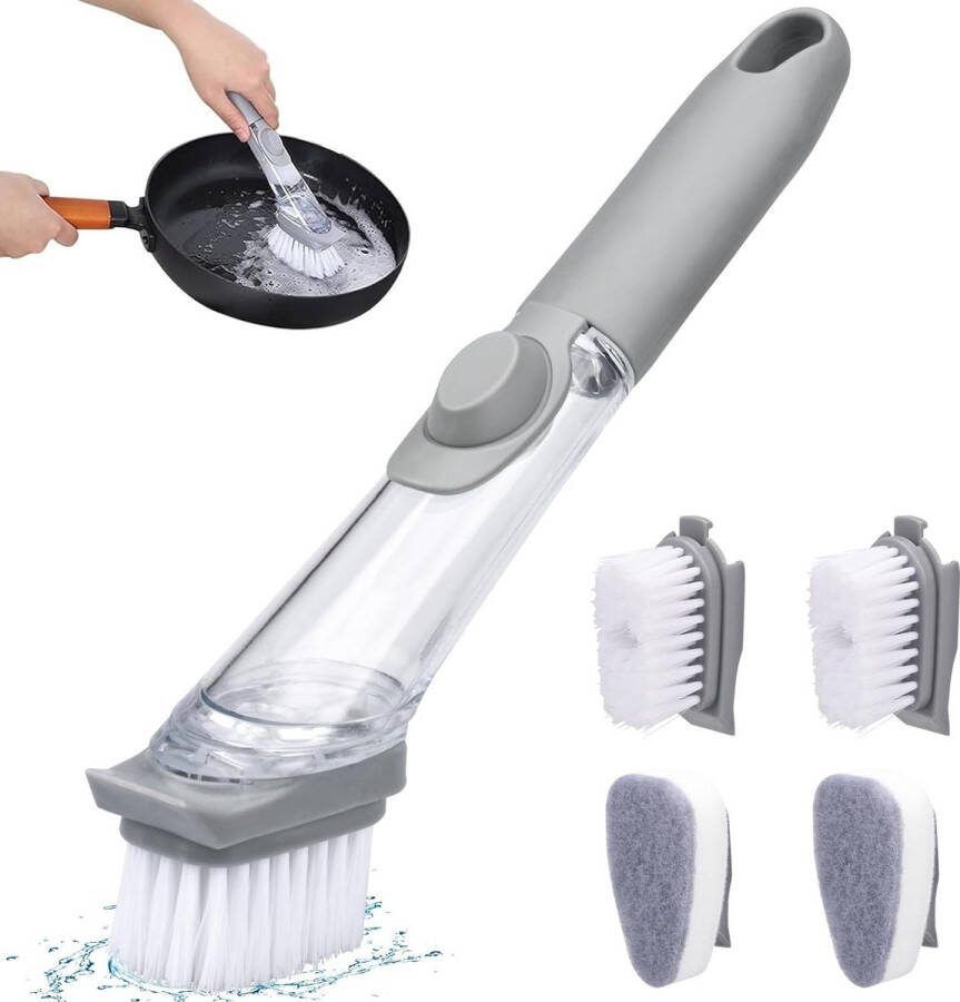 Afwasborstel 3 in 1 multifunctionele reinigingsborstel