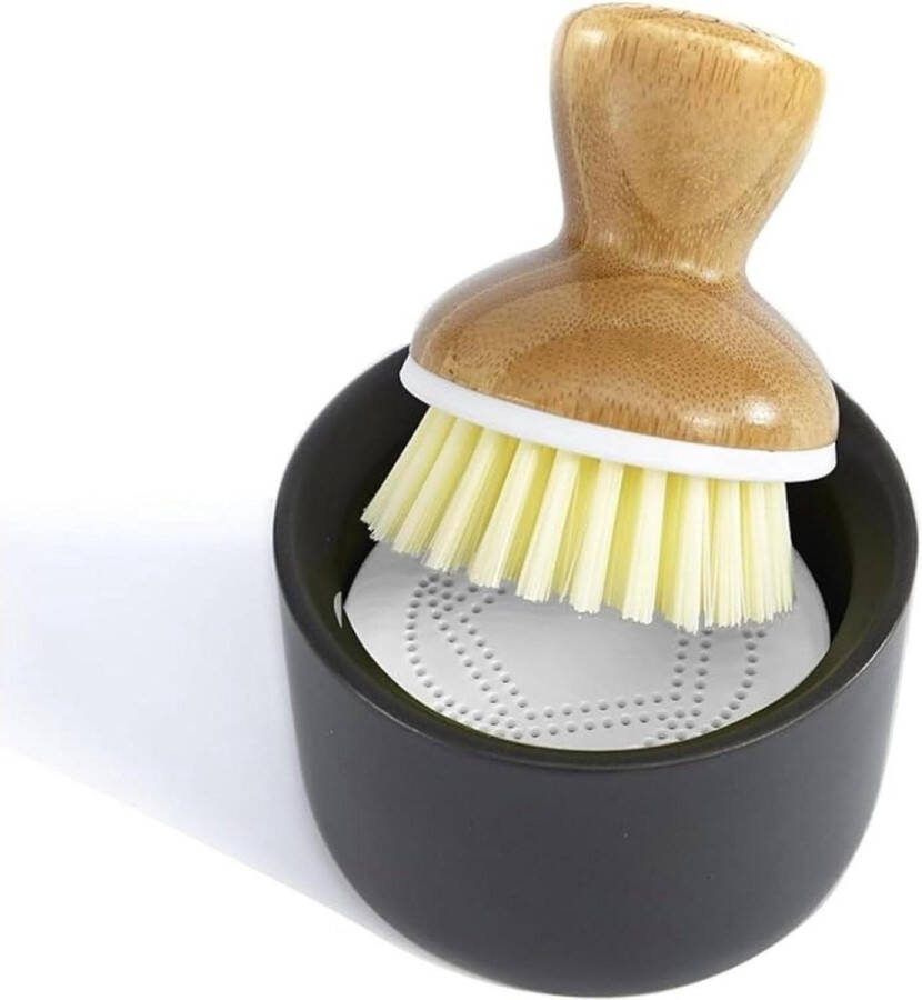 Afwasborstel BUBBLE UP Keuken Bamboe en Keramische Basis Afwasborstel
