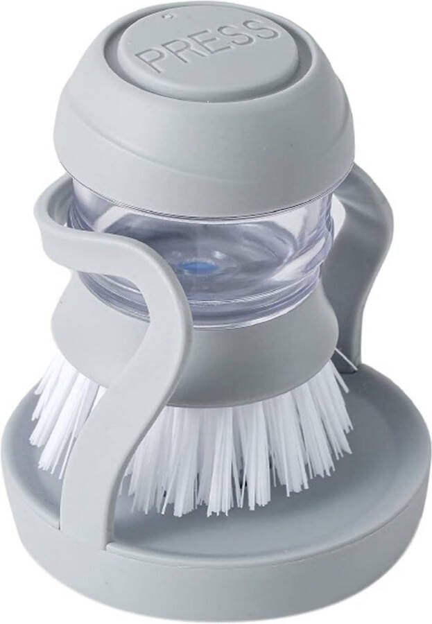 Afwasborstel met geïntegreerde wasmiddeldispenser Vaatborstel Bekerborstel Potborstel Keukenborstel met houder voor borden potten pannen gootsteenreiniging handwasborstel