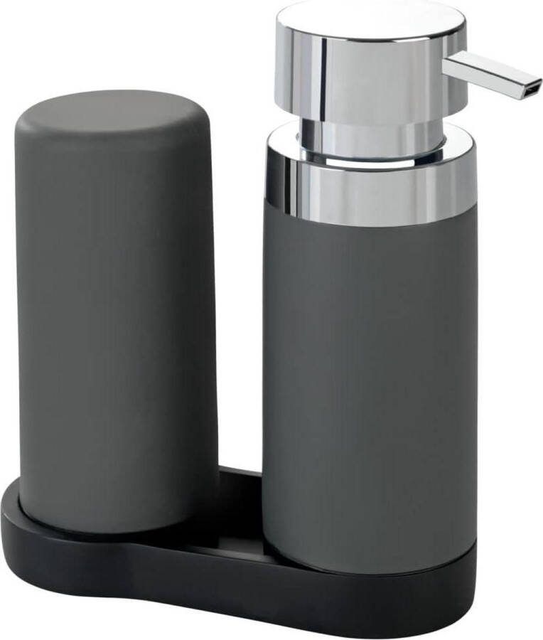 Afwasstation Zeepdispenser Grijs Afwasmiddeldispenser 15 x 18 x 7 cm 025 L