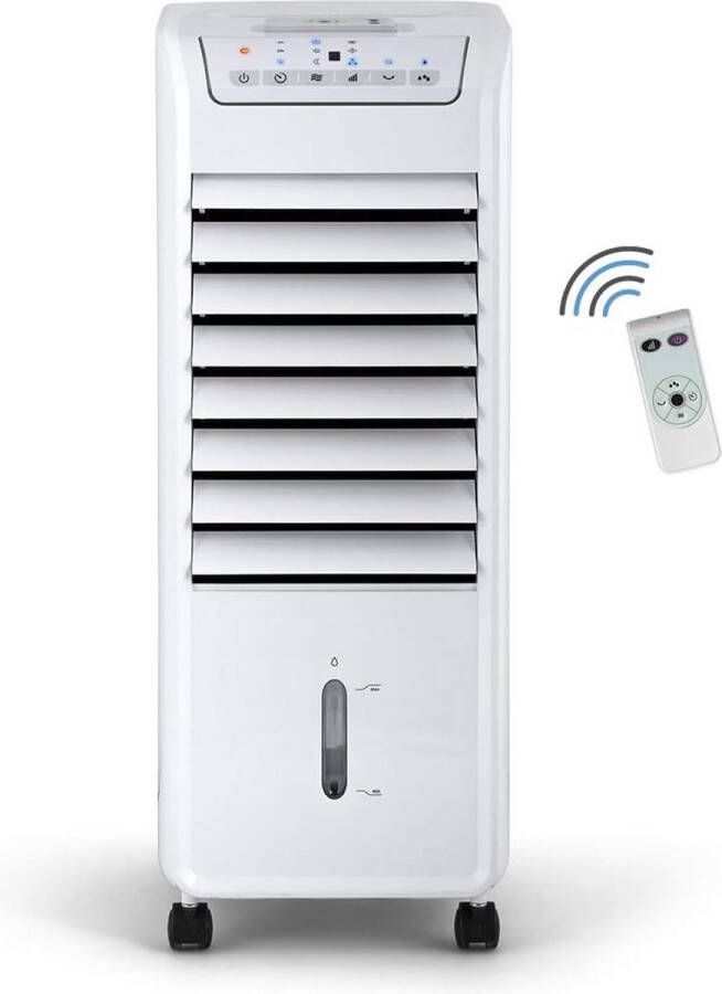 Airco-3-in-1-Mobiel Verdampingsluchtkoeler-Draagbaar- Oscillatie -Afstandsbediening 3 Snelheden 3 Koelboxen 55W 6L Kunststof metaal