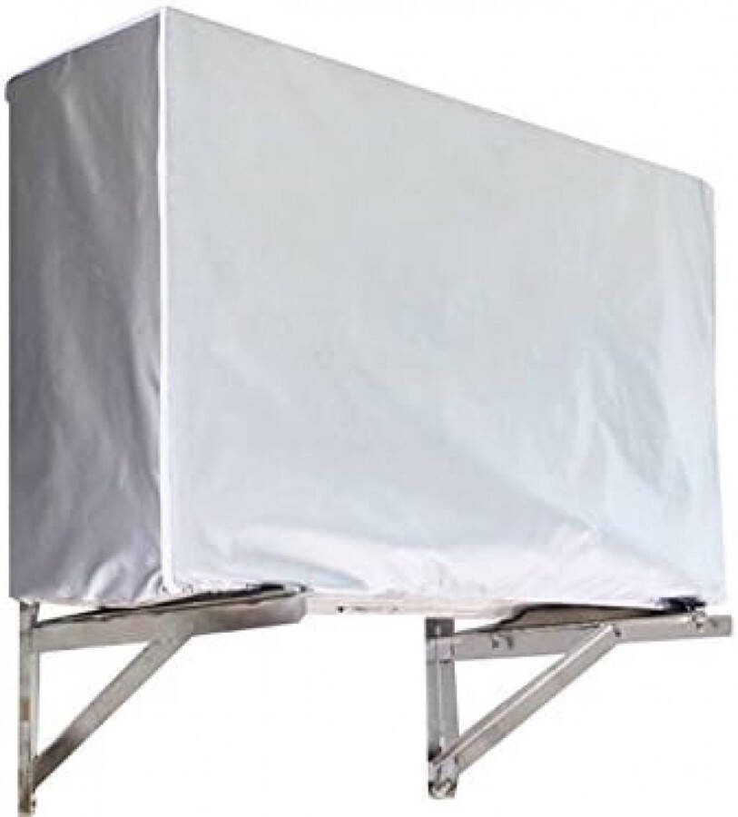 Airco Beschermhoes Outdoor Airconditioner Cover 80x32x56cm Airco Hoes Buitenunit Geschikt voor 2P airconditioner buitenunit Waterdicht Stofdicht UV-bestendig Zilver