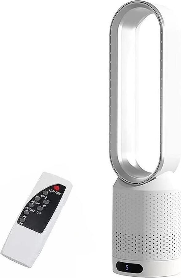 Airco zonder afvoerslang Mobiele Airco Geluidloos 8 Standen met afstandebediening en slaapmodus Blauw (Ventilator)