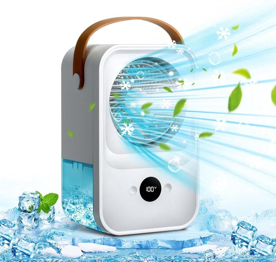 Airconditioning zord airconditioner 4-in-1 draagbare mini-luchtkoeler verdampingskoeler met 4 ventilatorsnelheden persoonlijke verdampingskoeler airconditioning geschikt voor [Energieklasse A]