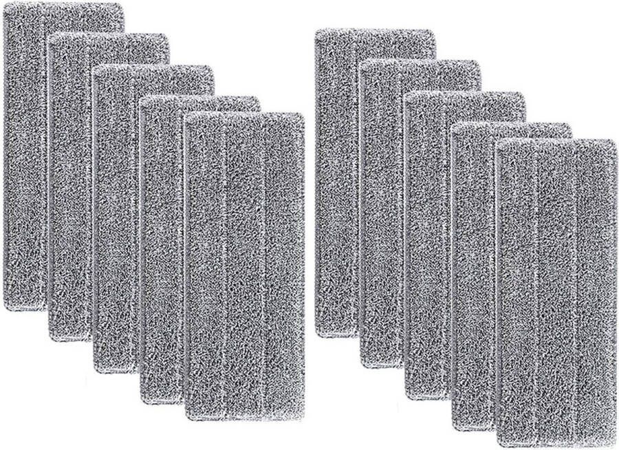 Aisoway Mop emmer systeem emmer + mop + 10 doek mop set dweil absorberende rotatie-emmer roestvrij staal mop flexibele dweil rotatie telescopische steel poetsset 360° draaibare vloerwisser (E: 10