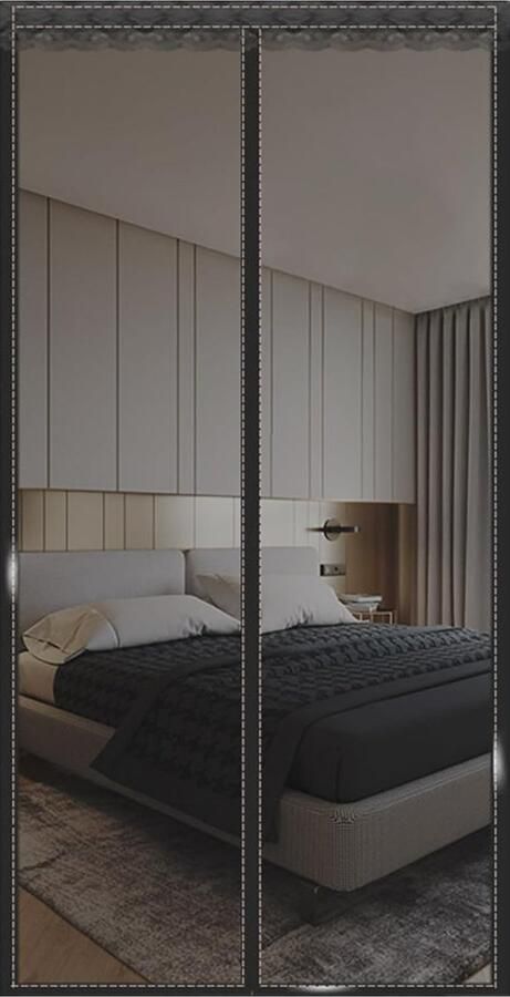 Aisprts Magnetisch horrengaas voor deur 90 x 220 cm bescherming tegen muggen en insecten deurgordijn eenvoudig te installeren zonder boren voor balkondeuren kelderdeuren en terrasdeuren zwart