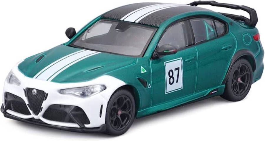 Alfa Romeo GTAm (Groen) (10 cm) 1 43 Bburago Race {Modelauto Schaalmodel Miniatuurauto}