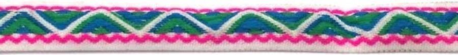 Allernieuwste Fournituren Geweven Sierband 1.4cm breed Lint Stof Applicatie Afwerkband Lengte 8.5m Wit Groen