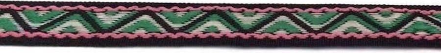 Allernieuwste Fournituren Geweven Sierband 1.4cm breed Lint Stof Applicatie Afwerkband Lengte 8.5m Zwart Roze