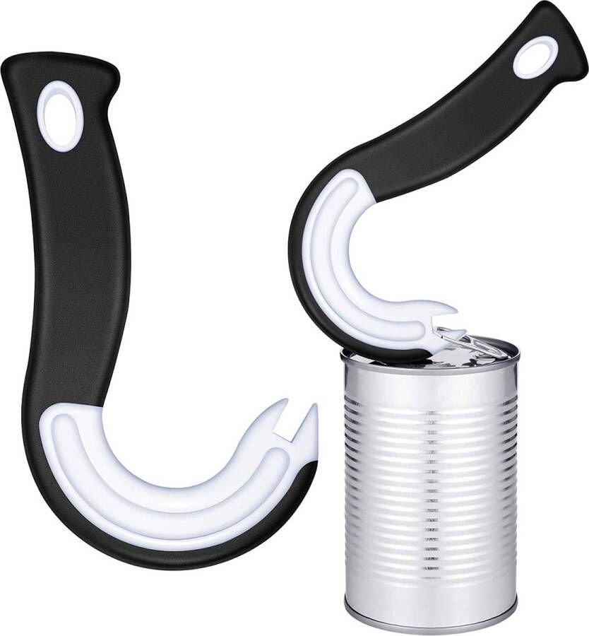 Allesopener Multifunctionele Opener Keuken Hulp Blikopener 2 stuks blikopener ringpull glasopener J-vormige keukenhulp ingeblikte opener haak blikopener