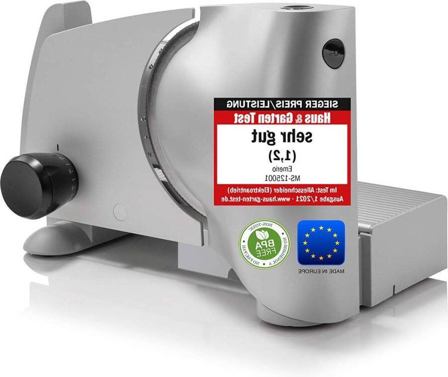 Allesschneider MS-125001 Silber Elektrische Brotschneidemaschine EMERIO Bread Slicer