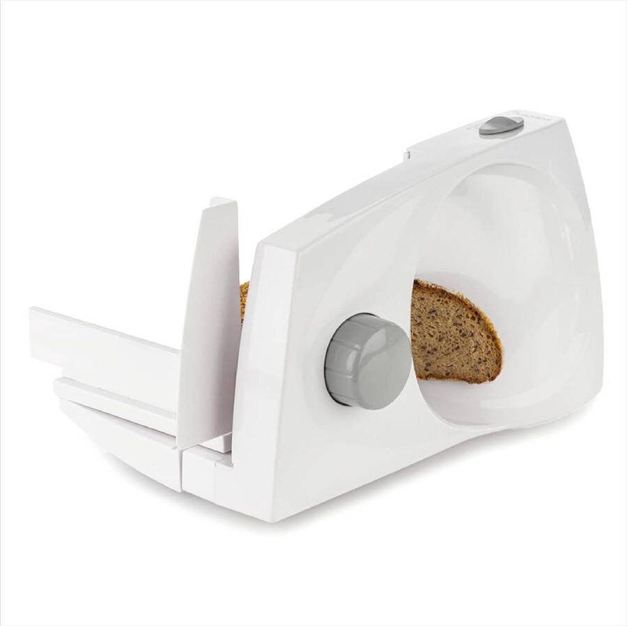 Allessnijder traploos instelbare snijbreedte roestvrijstalen mes wit grijs Korona 25500 Bread Slicer