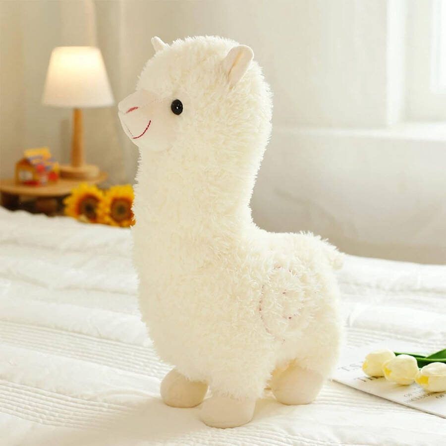 Alpaca Pluche Knuffel 25 cm Wit Zacht en Schattig Ideaal voor Alle Leeftijden